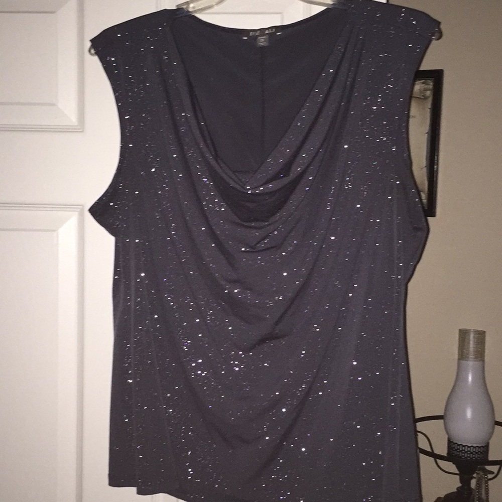 Sleeveless sequin blouse